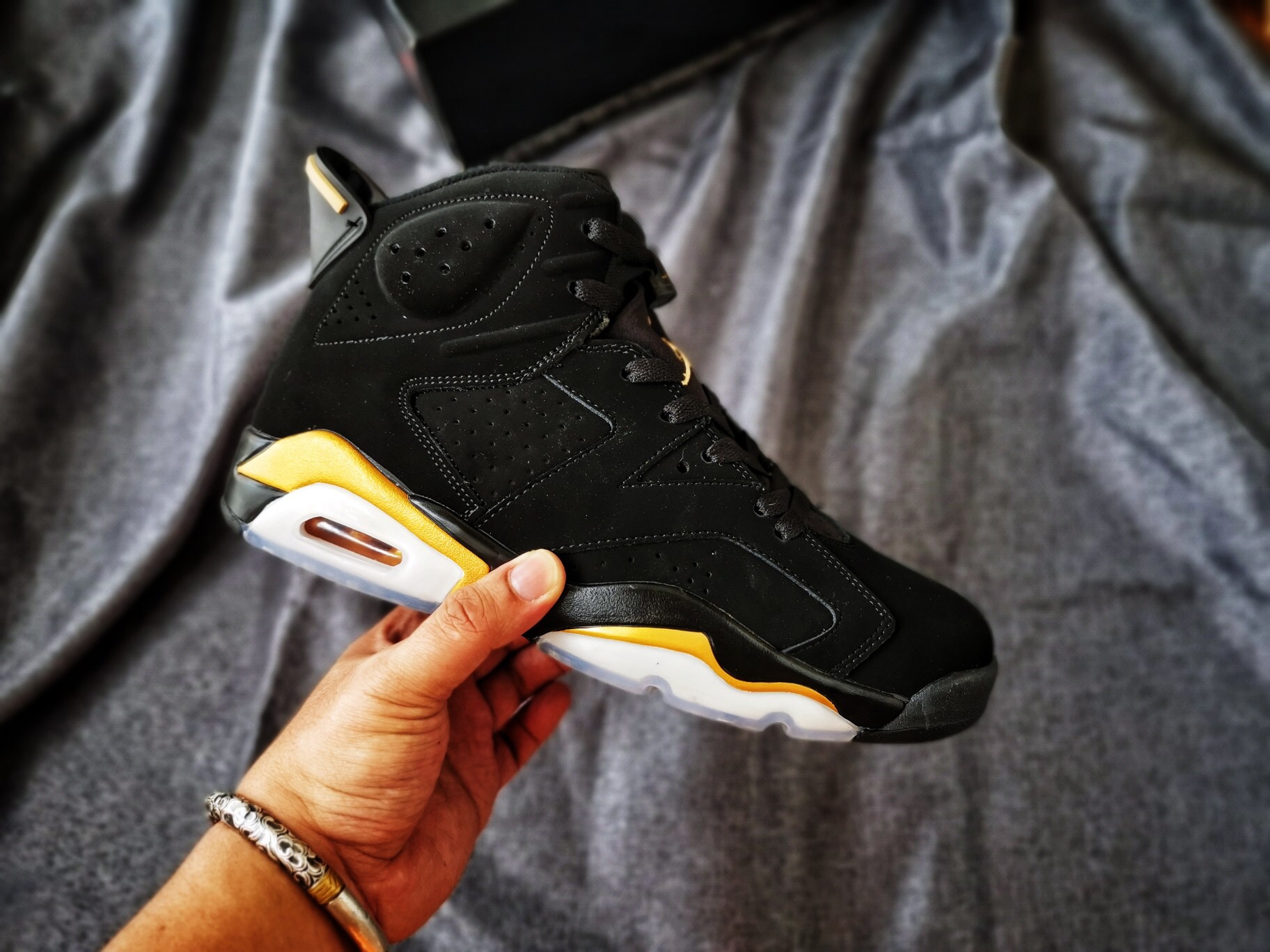 2019 Air Jordan 6 Retro Black Gold Shoes - Click Image to Close